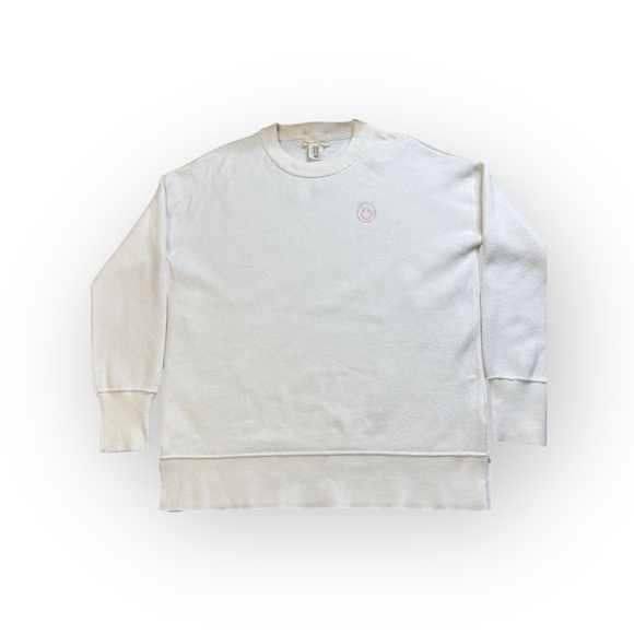 Happily Grey Sweaters - Happily Grey XS Sweater & Hat Set White Pink Smiley – NWT